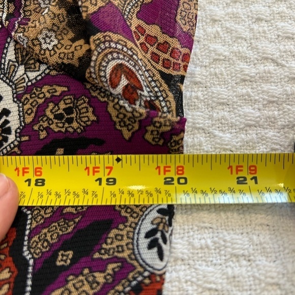 I.N.C /Purple Paisley Open Chest Blouse/ beautiful/ size XL - Picture 10 of 11